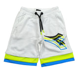 Diadora Bermuda tinta unita con Stampa Bianco per Bambino 022318 BIANCO DIADORA 