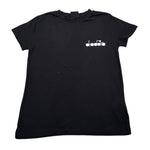 Diadora T-Shirt Girocollo tinta unita con Logo Nero per Bambino 033218 NERO DIADORA 