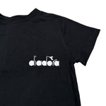 Diadora T-Shirt Girocollo tinta unita con Logo Nero per Bambino 033218 NERO DIADORA 