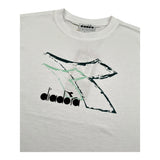 Diadora T-Shirt Girocollo Tinta Unita con Stampa per Bambino 102181706 BIANCO DIADORA 