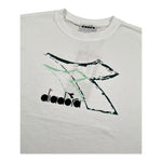 Diadora T-Shirt Girocollo Tinta Unita con Stampa per Bambino 102181706 BIANCO DIADORA 