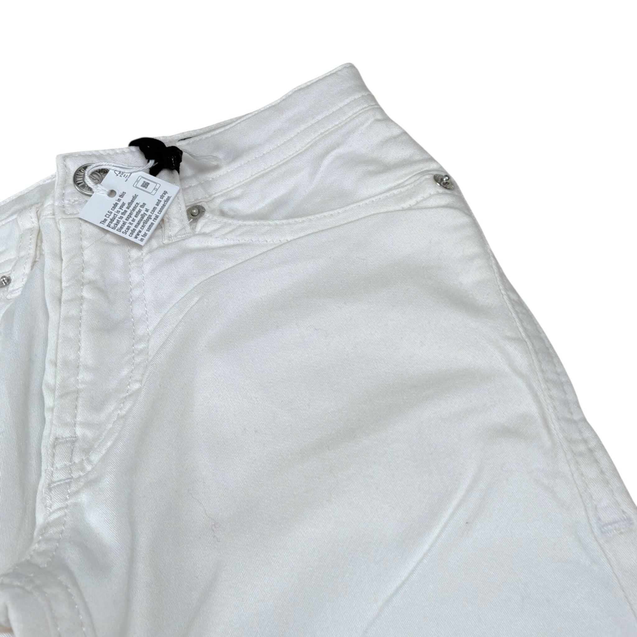 Diesel Jeans Tinta Unita con Girovita Regolabile per Bambino 00J3RS BIANCO DIESEL 