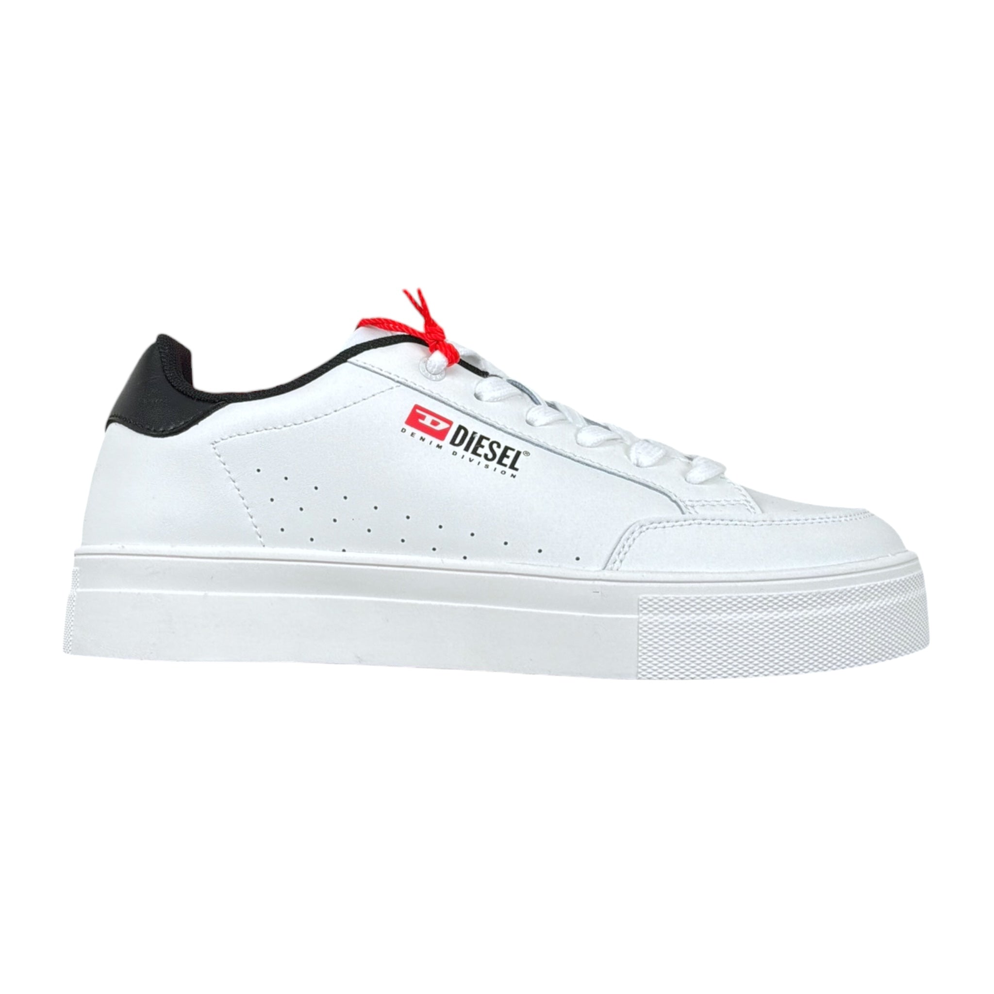 Diesel Sneaker Tinta Unita con Lacci per Bambino BC0562 BIANCO DIESEL 