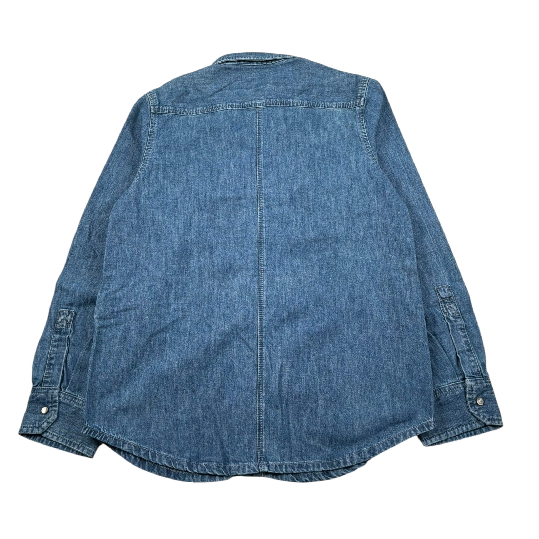 Diesel Camicia Manica Lunga Tinta Unita In Denim per Bambino J00514 BLU DIESEL 