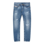 Diesel Jeans Tinta Unita con Girovita Regolabile per Bambino J00993 BLU DIESEL 