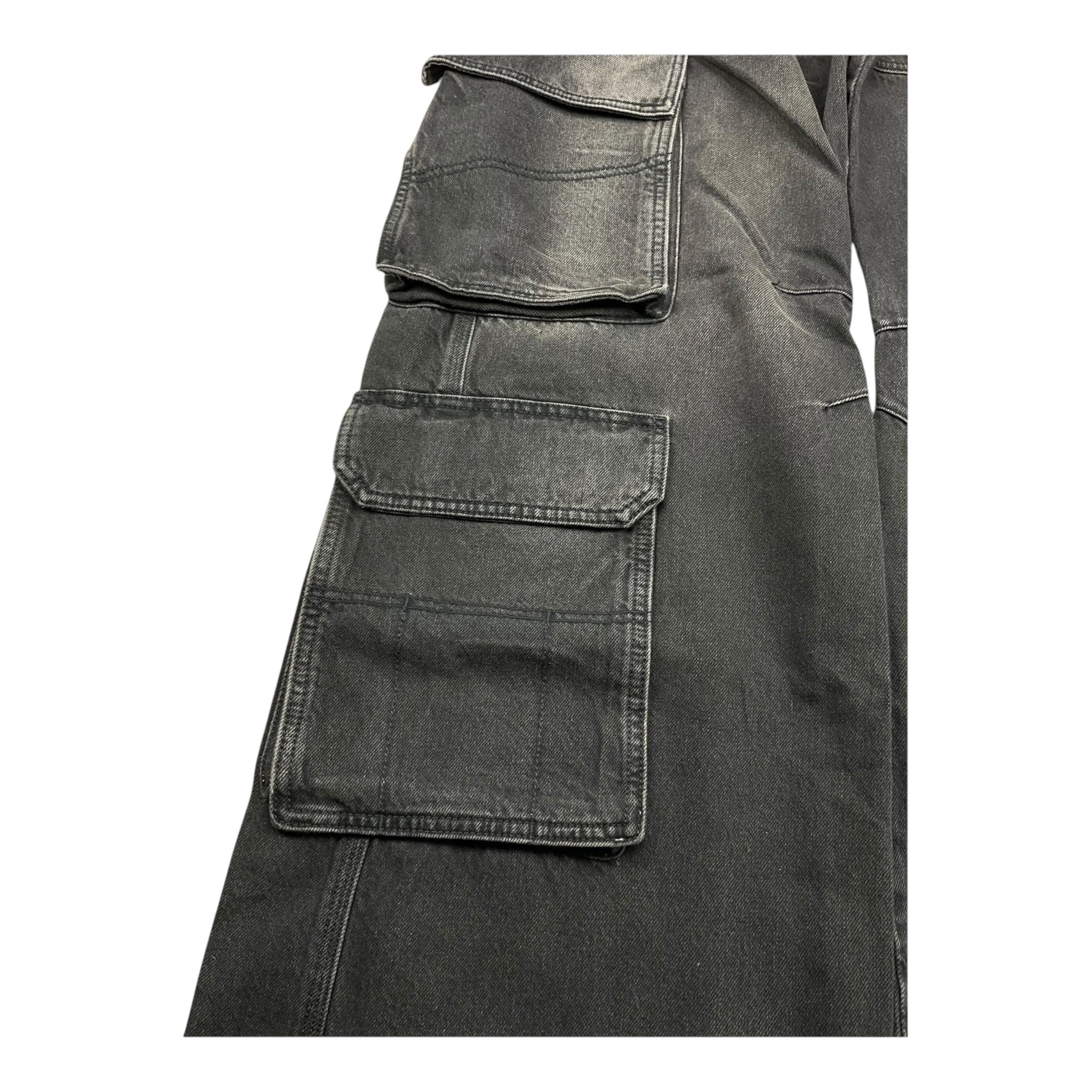 Diesel Jeans Modello Palazzo con Tasconi per Bambina J01725XX NERO DIESEL 