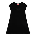 Diesel Abito Mezza Manica Tinta Unita per Bambina J01820 NERO DIESEL 