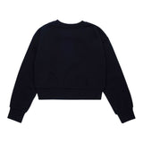 Diesel Felpa Chiusa Girocollo Tinta Unita con Logo per Bambina J01826 NERO DIESEL 