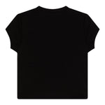 Diesel T-Shirt Girocollo Tinta Unita con Logo per Bambina J01830XX NERO DIESEL 