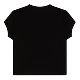 Diesel T-Shirt Girocollo Tinta Unita con Logo per Bambina J01830XX NERO DIESEL 