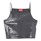 Diesel Top Bretelline Tinta Unita per Bambina J02179 GRIGIO DIESEL 