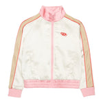 Diesel Felpa con Zip Tinta Unita per Bambina J02184 BIANCO DIESEL 