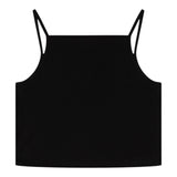 Diesel Canotta Bretelline Tinta Unita con Stampa Brillantinata per Bambina J02201 NERO DIESEL 