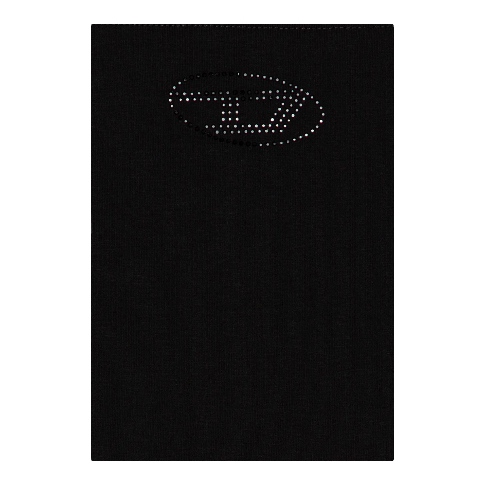 Diesel Canotta Bretelline Tinta Unita con Stampa Brillantinata per Bambina J02201 NERO DIESEL 