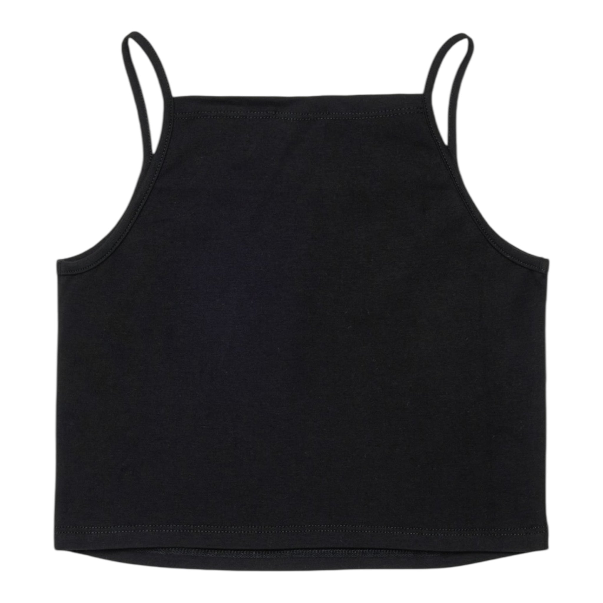 Diesel Canotta Bretelline Tinta Unita con Stampa Brillantinata per Bambina J02201X NERO DIESEL 