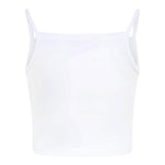 Diesel Canotta Bretelline Tinta Unita con Stampa Brillantinata per Bambina J02201XX BIANCO DIESEL 