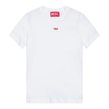 Diesel T-Shirt Girocollo Tinta Unita con Stampa per Bambino J02237XX BIANCO DIESEL 