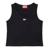 Diesel Canotta Tinta Unita con Logo per Bambina J02238X NERO DIESEL 