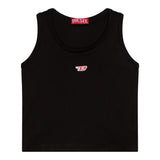 Diesel Canotta tinta unita con Logo Nero per Bambina J02238XX NERO DIESEL 