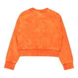 Diesel Felpa Chiusa Girocollo Tinta Unita con Logo per Bambina J02256 ARANCIONE DIESEL 