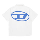 Diesel Camicia Mezza Manica Tinta Unita con Logo per Bambino J02286 BIANCO DIESEL 