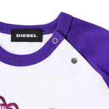 Diesel Shirt Girocollo tinta unita Cn Maniche In Contrasto Bianco per Neonata K00112 BIANCO DIESEL 