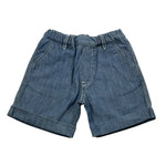 Diesel Bermuda In Denim tinta unita con Logo Blu per Neonato K00146 BLU DIESEL 