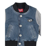Diesel Giubbino Tinta Unita In Denim per Neonato K00479 BLU DIESEL 