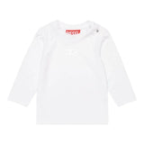 Diesel Shirt Girocollo Tinta Unita con Stampa per Neonato K00563 BIANCO DIESEL 