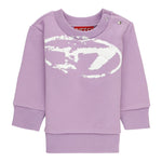 Diesel Felpa Chiusa Girocollo Tinta Unita con Stampa per Neonata K00631 LILLA DIESEL 