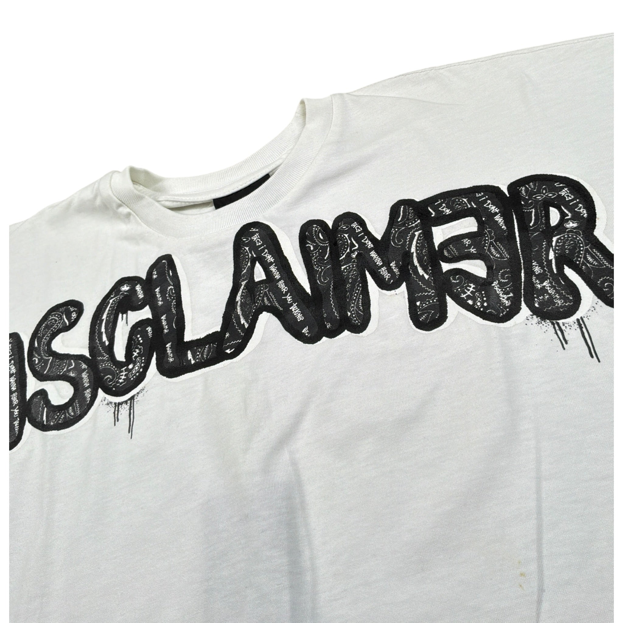 Disclaimer T-Shirt Girocollo tinta unita con Stampa Bianco per Bambino 23EDK53820 BIANCO DISCLAIMER 