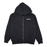 Disclaimer Felpa con Zip E Cappuccio Tinta Unita con Logo per Bambina 25EDK58510 NERO DISCLAIMER 