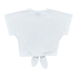 Disclaimer T-Shirt Girocollo Tinta Unita con Logo per Bambina 25EDK58513 BIANCO DISCLAIMER 
