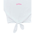 Disclaimer T-Shirt Girocollo Tinta Unita con Logo per Bambina 25EDK58513 BIANCO DISCLAIMER 