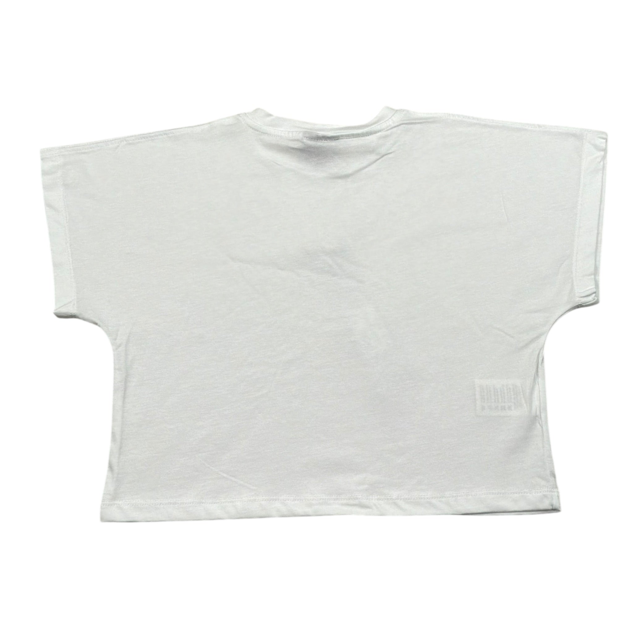Disclaimer T-Shirt Girocollo Tinta Unita con Stampa E Brillantini per Bambina 25EDK58552 BIANCO DISCLAIMER 