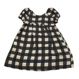 Dixie Abito Bicolore con Fantasia A Quadretti per Bambina AB58363G74 BIANCO/NERO DIXIE 