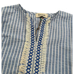 Dixie Camicia Mezza Manica Fantasia A Righe Azzurro per Bambina CC30271G500 AZZURRO DIXIE 