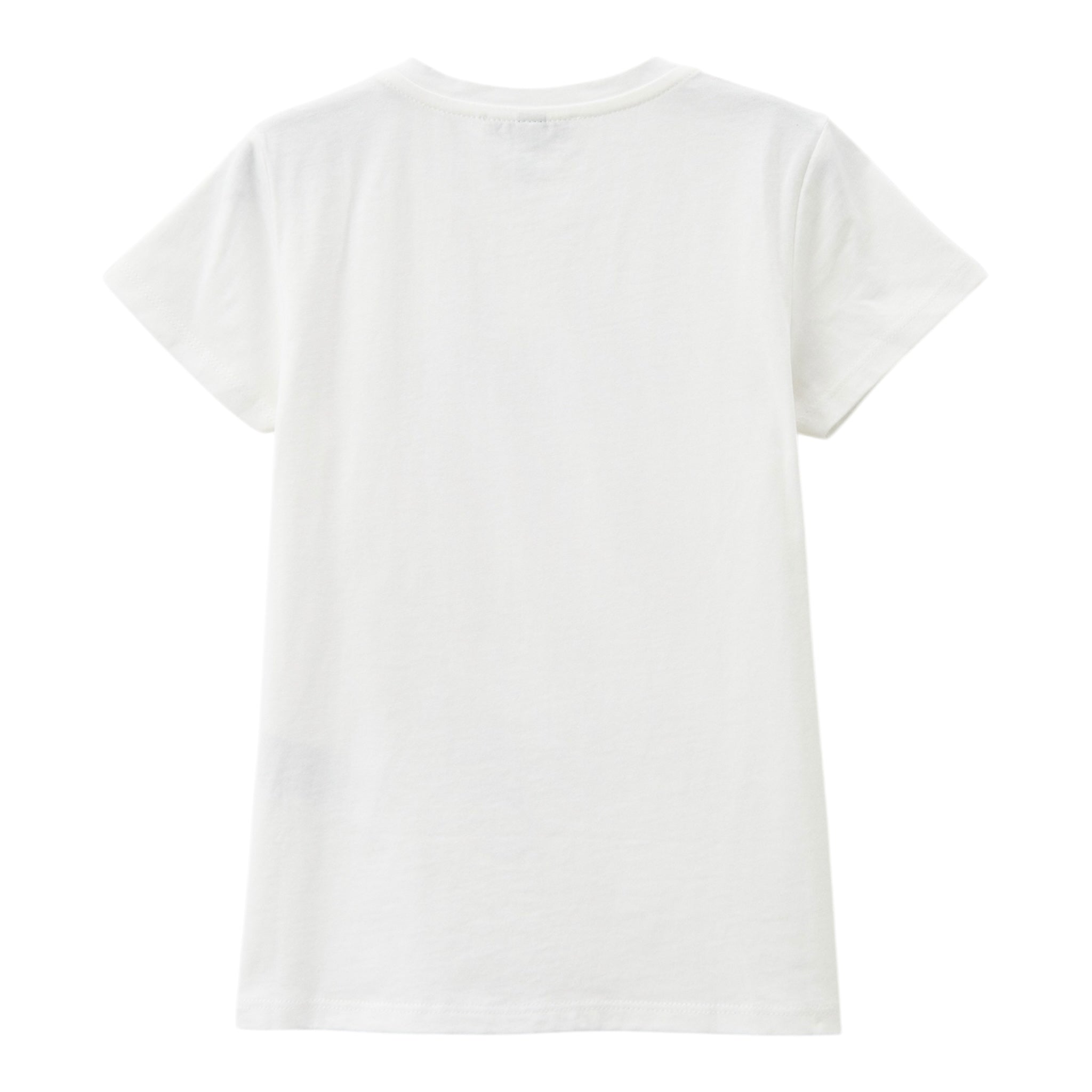 Dixie T-Shirt Tinta Unita Girocollo con Stampa per Bambina MB61030G39 BIANCO DIXIE 