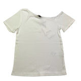 Dixie T-Shirt Scollo A Barca Tinta Unita per Bambina MB96072G74 BIANCO DIXIE 