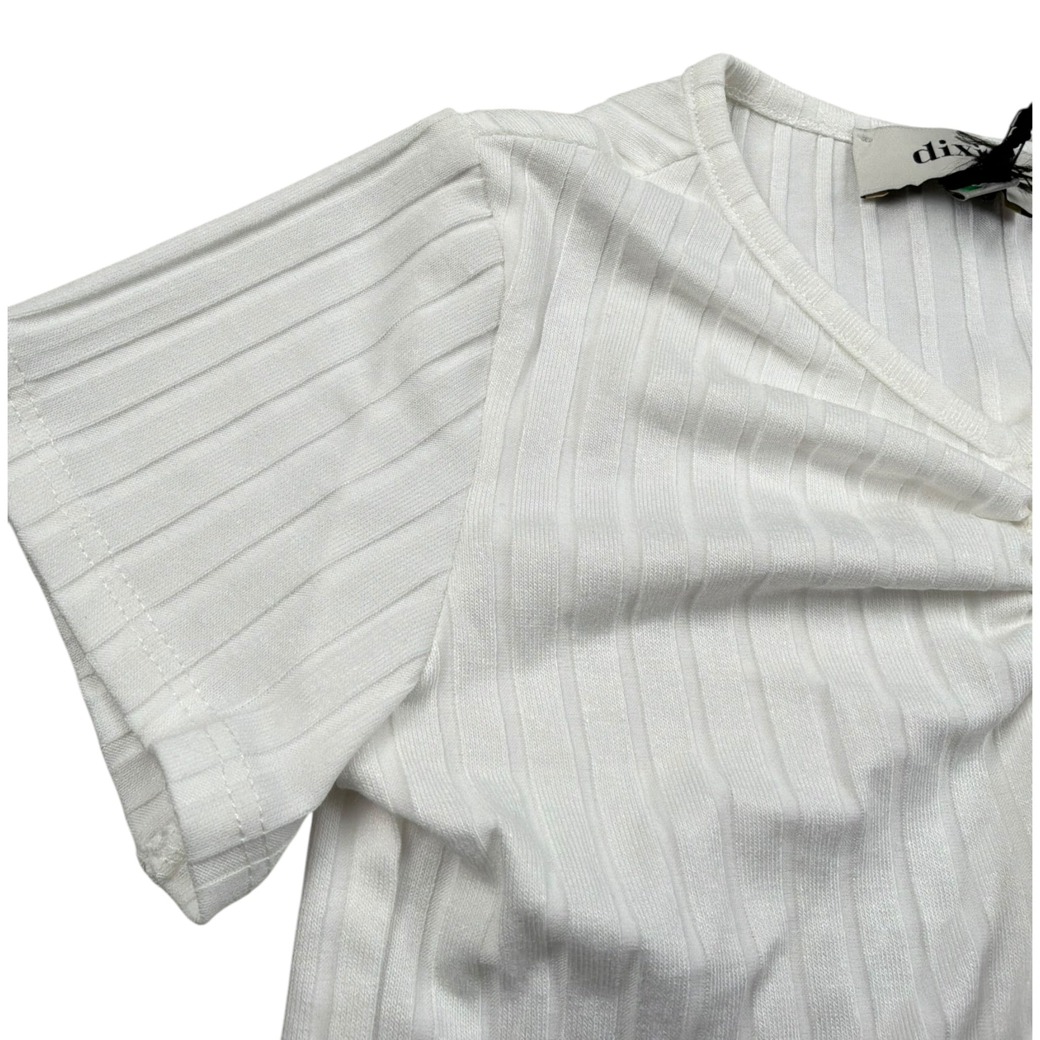 Dixie T-Shirt Tinta Unita Modello Crop per Bambina MBB4070G74 BIANCO DIXIE 