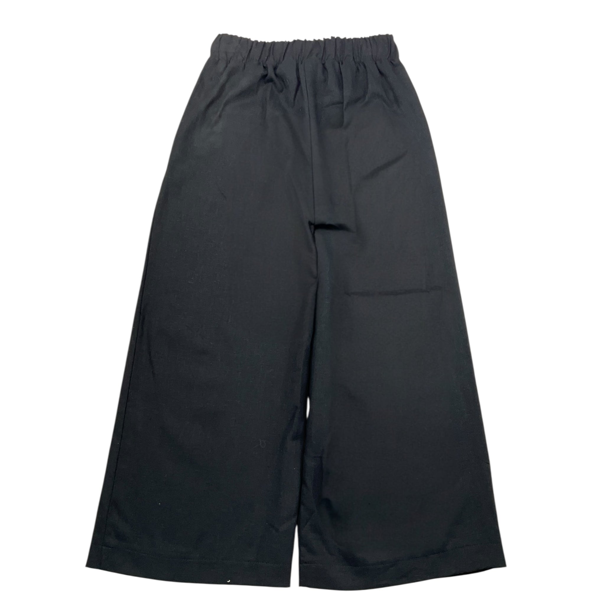 Dixie Pantalone Tinta Unita Modello A Palazzo per Bambina PF69300G74 NERO DIXIE 