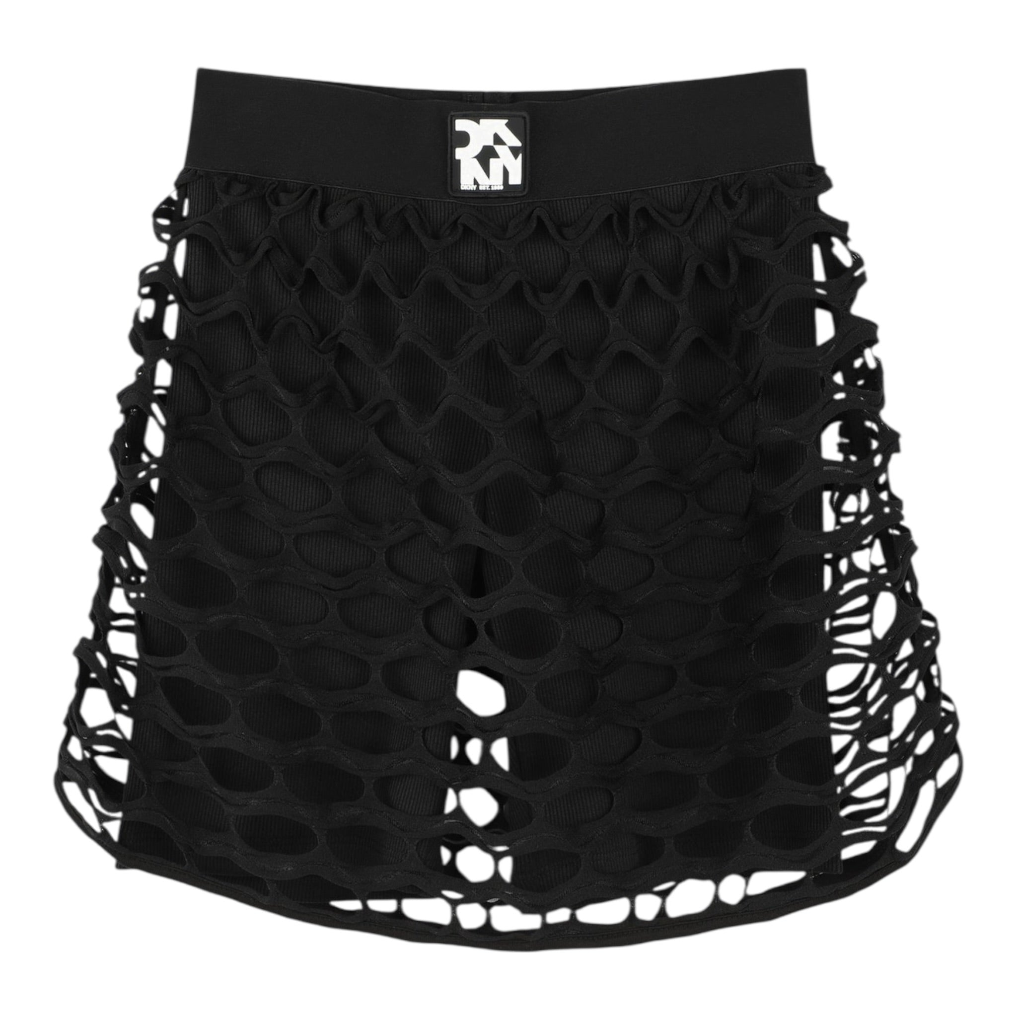 Dkny Short Tinta Unita con Gonna Traforata per Bambina D62262 NERO DKNY 