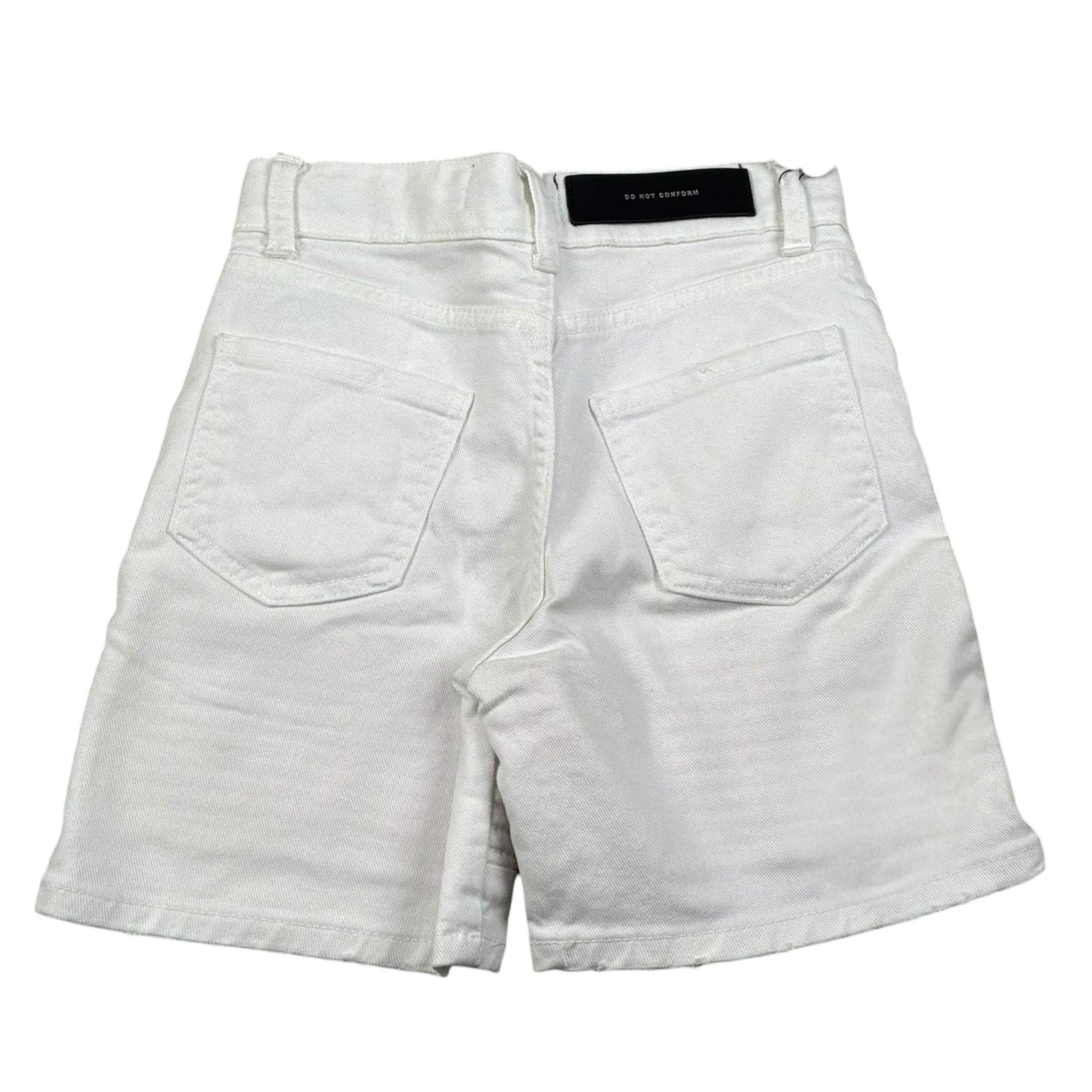 Do Not Conform Bermuda In Denim Tinta Unita con Girovita Regolabile per Bambino TAN007 BIANCO DO NOT CONFORM 