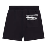 Dolce & Gabbana Bermuda In Tuta Tinta Unita con Logo per Bambino L4J1U6 BLU DOLCE & GABBANA 