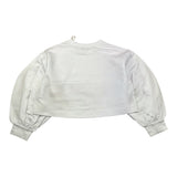 Dondup Felpa Girocollo Tinta Unita con Brillantini per Bambina DFFE016 BIANCO DONDUP 