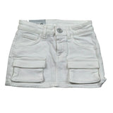 Dondup Gonna In Denim Tinta Unita con Tasconi per Bambina DFG015 BIANCO DONDUP 
