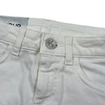 Dondup Gonna In Denim Tinta Unita con Tasconi per Bambina DFG015 BIANCO DONDUP 