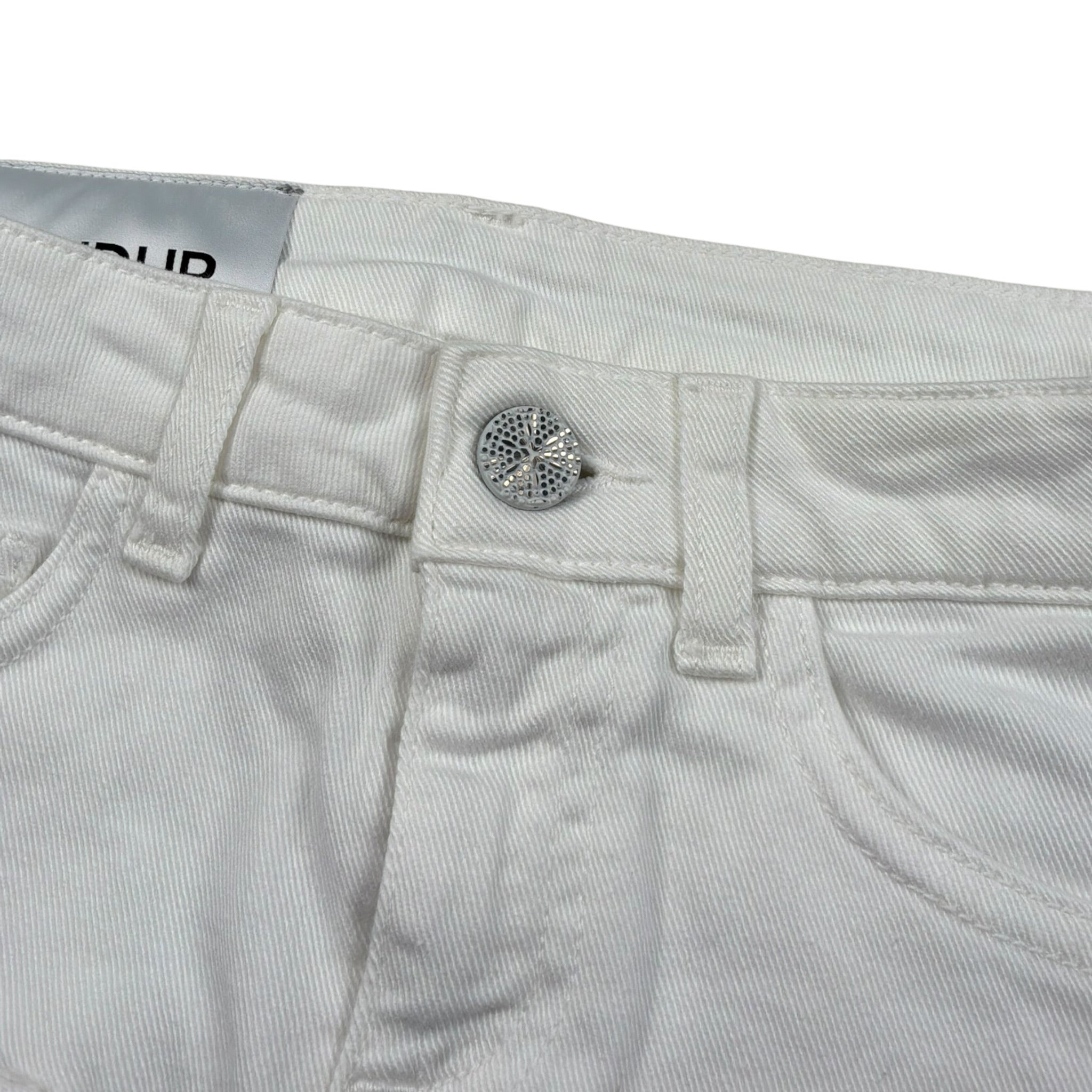 Dondup Gonna In Denim Tinta Unita con Tasconi per Bambina DFG015 BIANCO DONDUP 