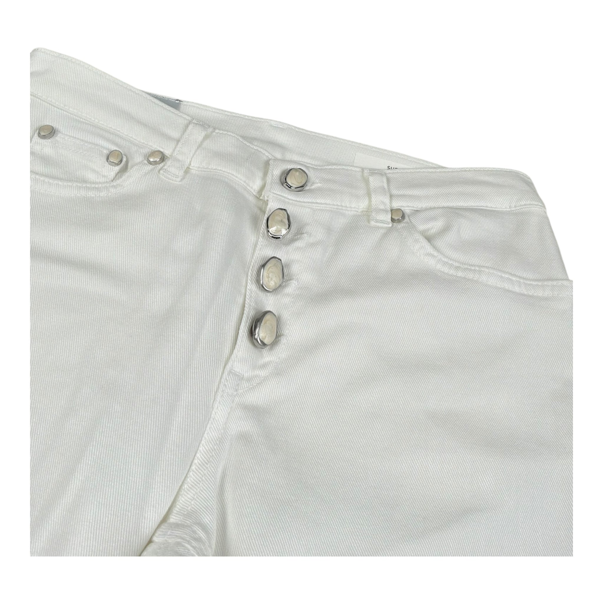 Dondup Jeans Tinta Unita con 4 Bottoni per Bambina DFPA119 BIANCO DONDUP 