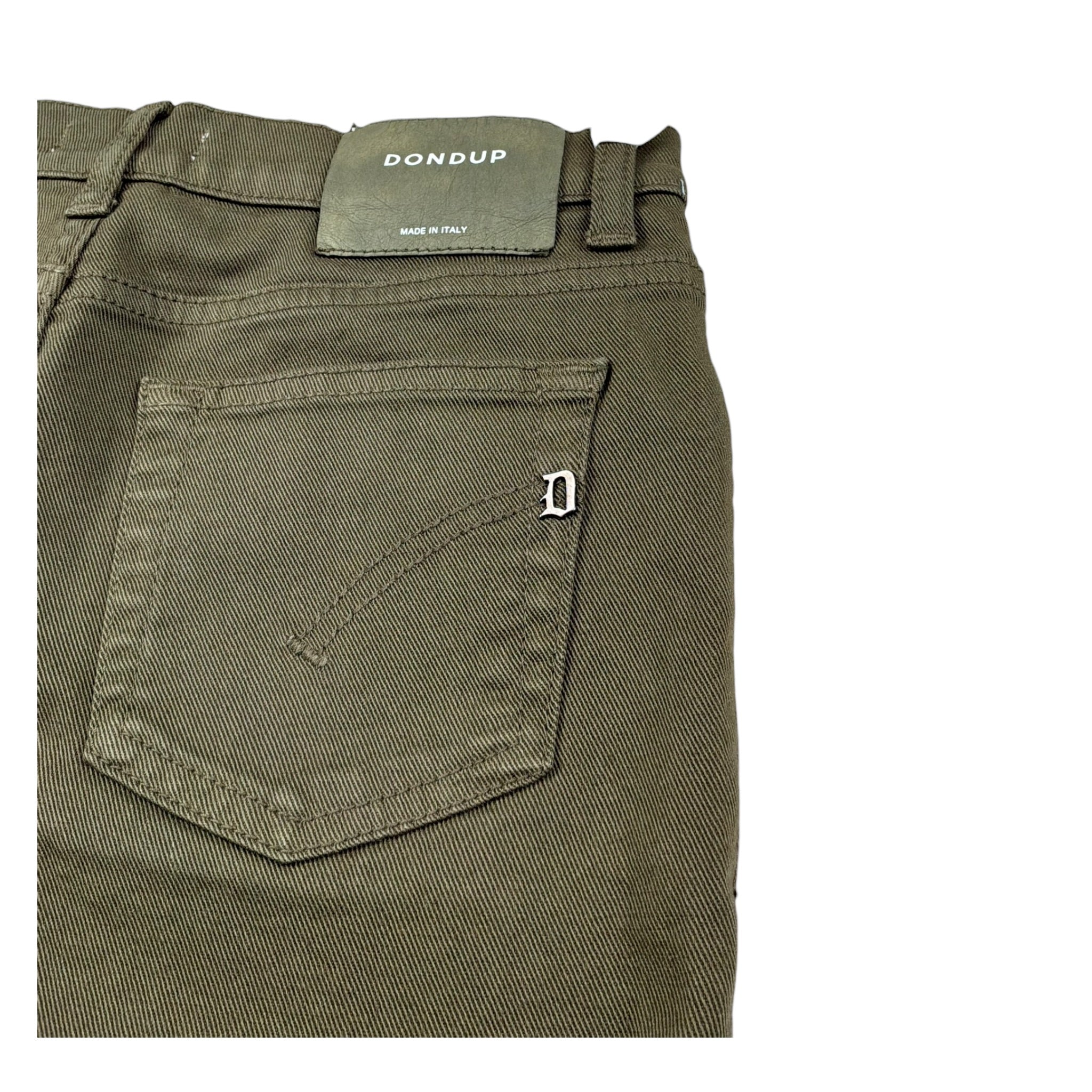 Dondup Bermuda Tinta Unita con 5 Tasche per Bambino DMBE27 VERDE DONDUP 